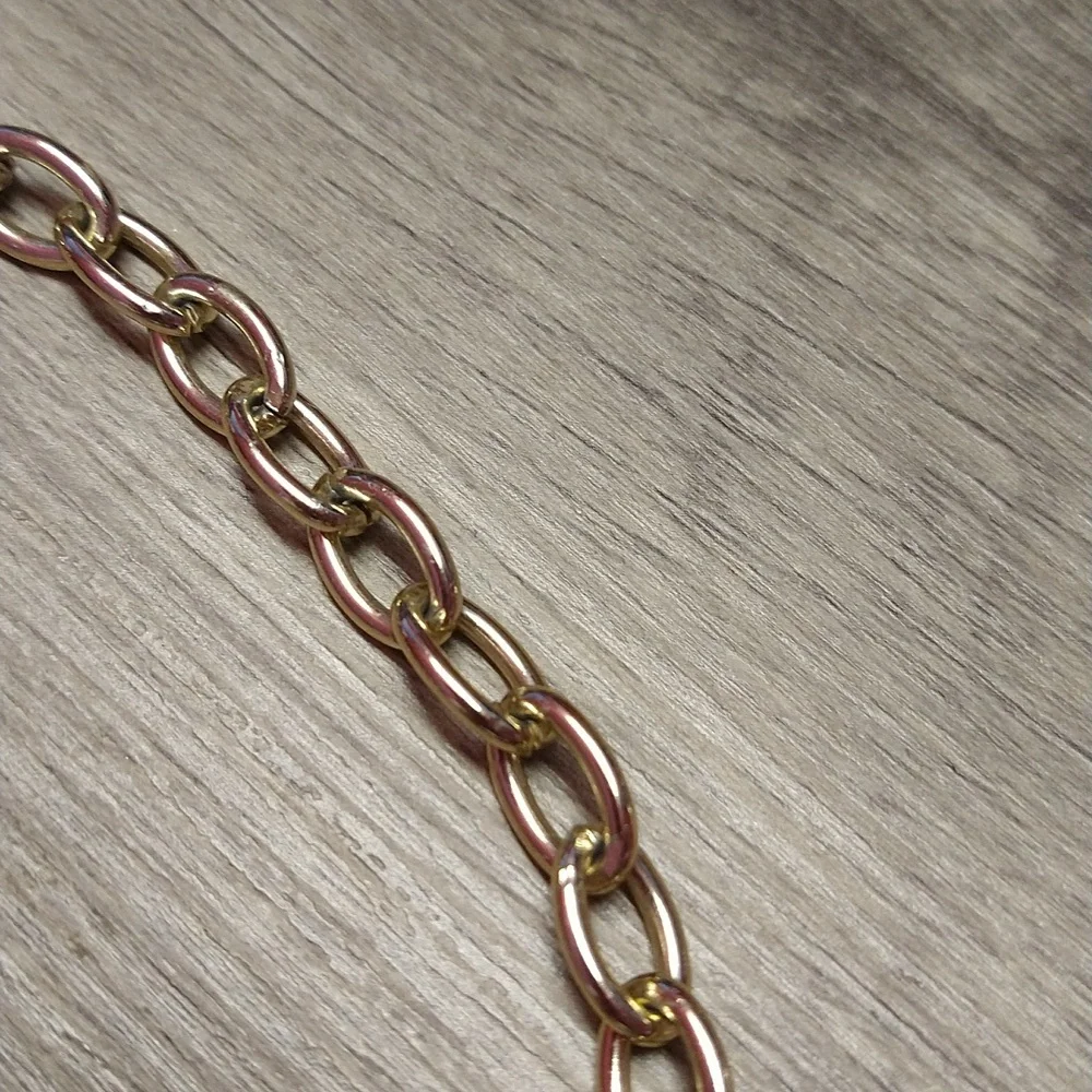 Statement Black and Goldtone Chainlink Necklace - Picture 4 of 5